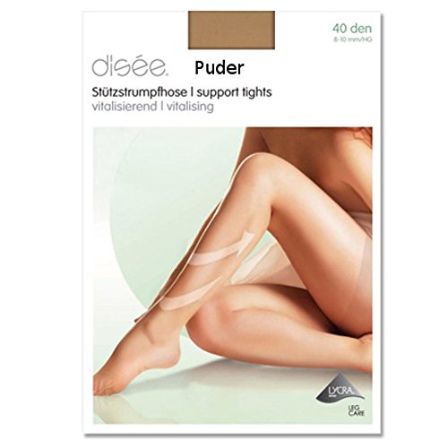 disée Damen Stützstrumpfhose , 4006C / 40DEN, Gr. 42/44, Hautfarben (puder 141) von Disée