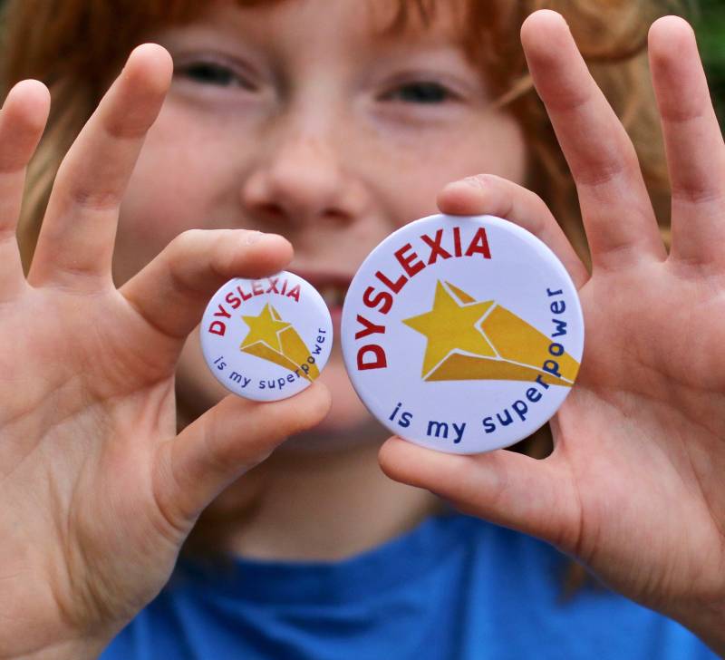 Legasthenie Ist Meine Supermacht Pin Und Magnet Set von DisforDyslexia