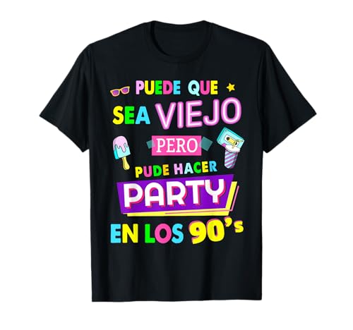90er Jahre Rave Outfit Kostüm Idee für Frauen & 1990er Jahre Verkleidung T-Shirt von Disfraz De Los 90 Para Mujer In Spanish For Men