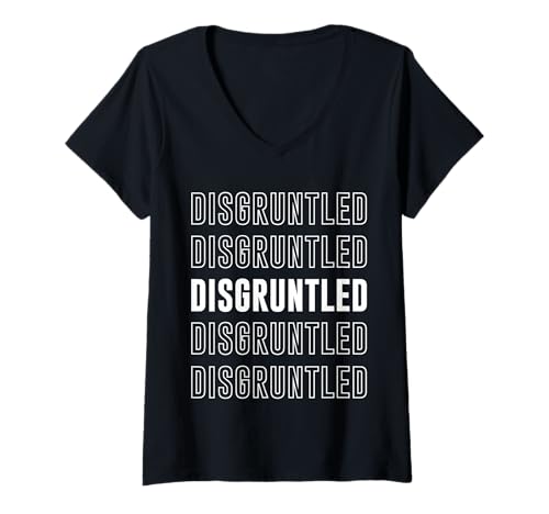 Damen Verärgert T-Shirt mit V-Ausschnitt Damen Verärgert T-Shirt mit V-Ausschnitt von Disgruntled Apparel