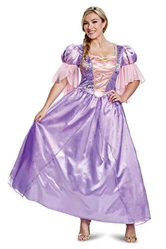 Disguise Damen, offizielles Disney Prinzessin Rapunzel Deluxe Kleid Kostüme in Erwachsenengröße, Lila, Large (12-14) US von Disguise