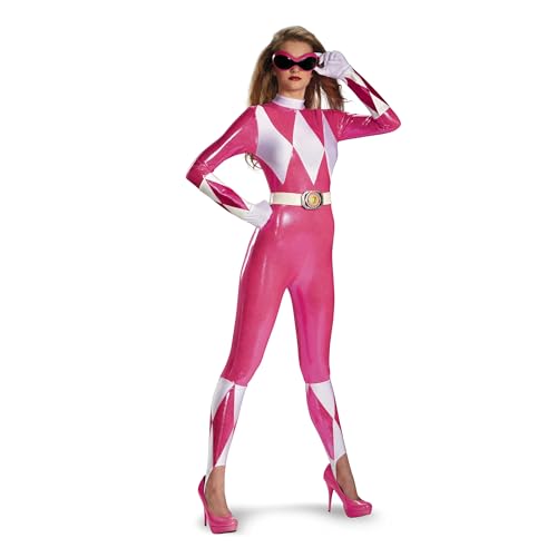 Disguise Damen Adult Ranger Costume Pink Kost me in Erwachsenengr e, Rosa/Weiß, Small/4-6 EU von Disguise