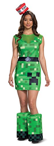 Disguise Damen Creeper Classic Erwachsenenkostüm, Grün, Large (12-14) US von Disguise