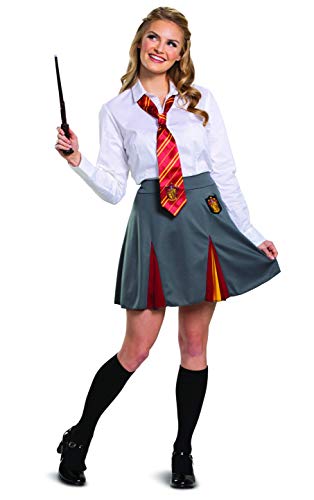 Disguise Damen Gryffindor Rock, offizielles Harry Potter Wizarding World House Themed Dress Bottom Kostüm-Unterteile, Grau & Gold, 38-40/M von Disguise