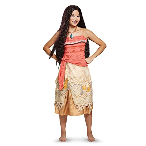 Disguise Damen Moana Deluxe Adult Costume Kostüme für Erwachsene, rot, Medium (8-10) US von Disguise