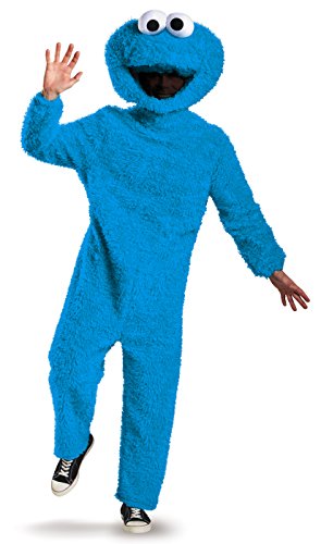 Disguise Herren Full Plush Cookie Monster Prestige Kostüm für Erwachsene, Blau, XX-Large (50-52) von Disguise