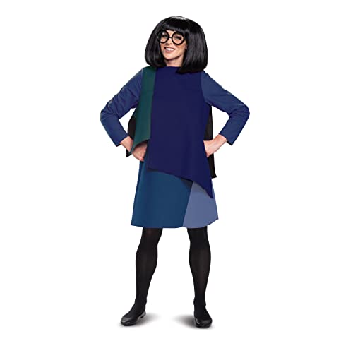 Disguise Incredibles 2 Deluxe Damen Edna Kostüm, Blau, M (8-10) von Disguise