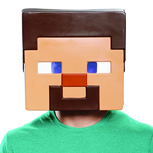 Disguise Herren Minecraft Steve Maske für Erwachsene, Braun, Einheitsgröße von Disguise