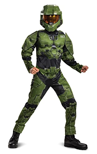 Disguise Unisex Classic Kids Kinderkost m Master Chief Infinite, Grün / Schwarz, L EU von Disguise