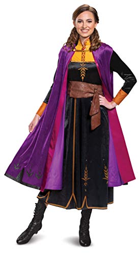 Disney Frozen 2 Deluxe Anna Damen Kostüm, Schwarz, XL von Disguise