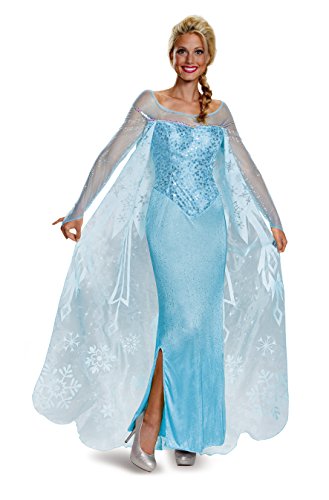 Disney Frozen Elsa Prestige Erwachsenenkostüm, blau, 38 von Disguise