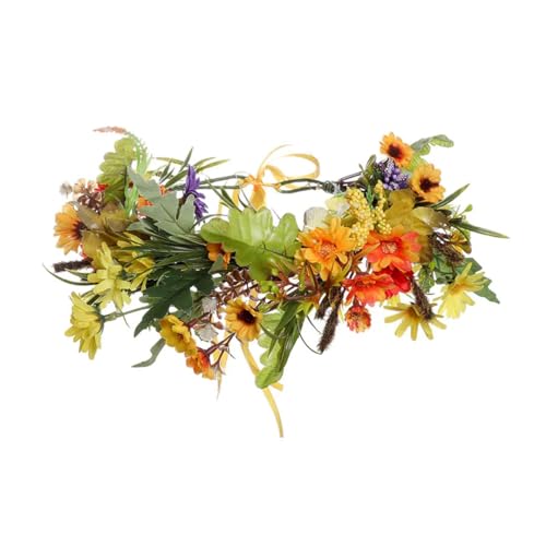 Blumenkrone für Damen, Brautschmuck, Blumenkranz, Hochzeit, Haarschmuck, Brautjungfer, Tiara, Einheitsgröße, Stoffblume. Band von Disimlarl