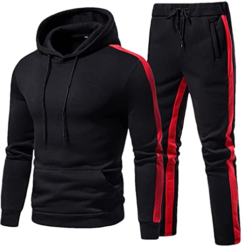 Disimlarl Herren Trainingsanzüge 2-teiliges Jogginganzug-Set, Sweatanzüge, Hoodies, Jacken und Sporthosen, Farbe 3, L von Disimlarl