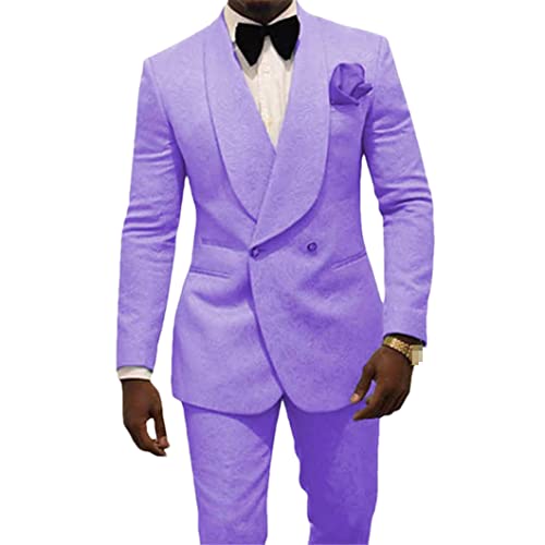 Slim Fit Herren Anzüge mit für Hochzeit Bräutigam Smoking 2-teiliges Set Jacke Hose Abschlussball Bühne Gleiche 3 3XL von Disimlarl