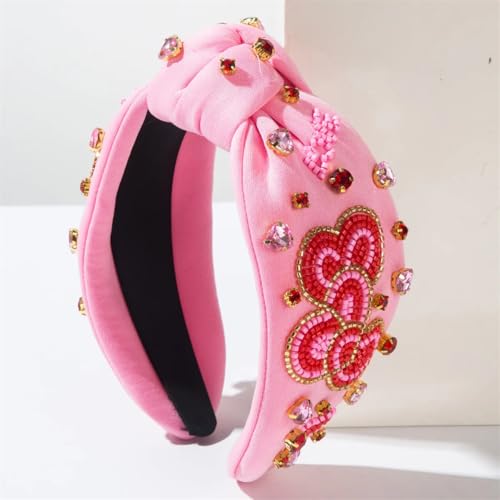 pnnrk Damen Stirnband mit Strasssteinen besetzt, breit, Valentinstag-Haarschmuck pnnrk Damen Stirnband mit Strasssteinen besetzt, breit, Valentinstag-Haarschmuck von Disimlarl