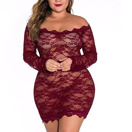 Damen Dessous Set Curvy Offen Dessous-Sets Frauen Erotische Party Lingerie Spitzenbody Swingerclub Strapsen Dessous Women Durchsichtig BH Set Reizwäschehochwertig String Ouvert von Dislsokrhov