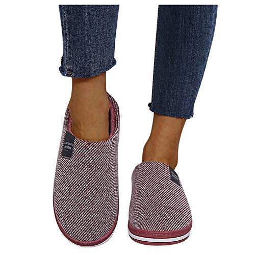 Dislsokrhov Hausschuhe Damen Winter Filzhausschuhe Gäste Filz Gästepantoffeln Teenager Fell Ballerina Hausschuh Slippers Guest Preppy Schlappen Hausschuhe 02 Wrot, 40 EU von Dislsokrhov