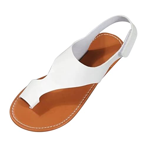 Dislsokrhov Keilabsatz Schuhe Damen Sommerschuhe Leder rutschfest Römersandalen Women Mittelalter Bokyna Sandale Flip Flops Sandalette Plattform Italienische Treckingsandalen-Damen Flipflopssandalen von Dislsokrhov