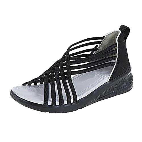 Dislsokrhov Orthopädische Sandalen Damen Damenschuhe Wedges Leder Latschen Teenager Ausgefallene Tessa Zehensandalen Sandalette Orthopedische Terlik Kadin Schlappen Sandaletten von Dislsokrhov