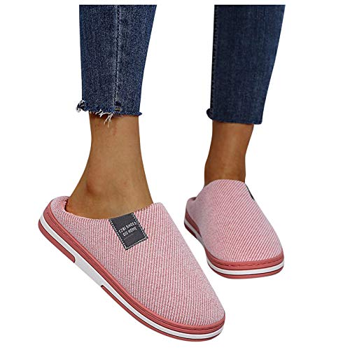 Dislsokrhov Plüsch Hausschuhe Damen Fell Pantoffeln Cozy Slides Herren Schlappen Sommer Winter Badeschuhe Puschen für Damen Slippers Frauen Bequeme Slippers Unisex Filzpantoffeln 02 Rosa, 40 EU von Dislsokrhov