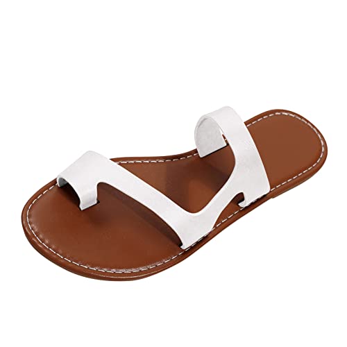 Dislsokrhov Sandalen Damenschuhe Weisse Espadrilles Fischersandale Teenager Sandaly Damskie Tessa Sommersandaletten Zehensandalen Flache Italienische Latschen Flip Flops von Dislsokrhov