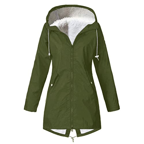 Dislsokrhov Übergangsjacke Damen Herren Wasserdicht Regenanzug Damen Regenparka Fashion Wasserdichte Regencape Mädchen Festival Regenjacke Lang Fahrrad Regenjacke Damen Laufjacke Grün, L von Dislsokrhov