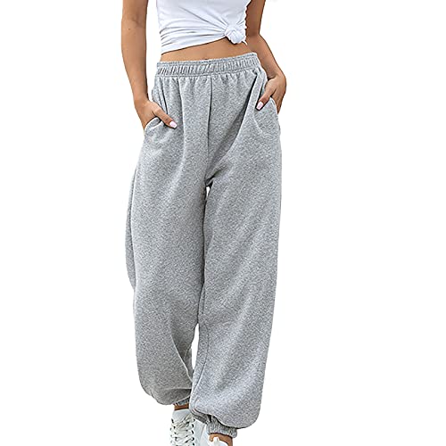 Jogginghose Damen Gym Damenhosen Damen Fallschirmhose Breite Lang Haushose Women Italienische Mode Jogpants 2000Er Kleidung Parachute Pants Frau Schlupfhose von Dislsokrhov