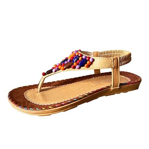 Sandalen Damen Sommer Bequem Flip Flops Espadrilles Peep-Toe Latschen Mädchen Ausgefallene Tessa Sandals Damenschuhe Flache Italienische Römersandalen Zehensandalen von Dislsokrhov