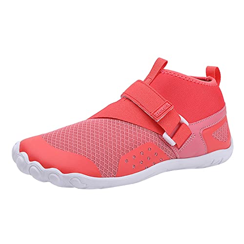 Wasserschuhe Damen Herren Badeschuhe Barfußschuhe Schnelltrocknend Atmungsaktiv Aquaschuhe Superleichte Rutschfeste Tauchschuhe Aqua Schuhe für Barfuß, Aqua, Strand, Yoga, Schwimmen Rot,37 von Dislsokrhov