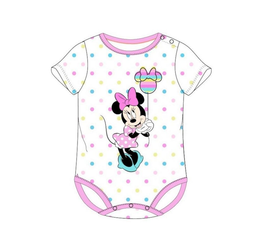 Disney Baby Kurzarmwickelbody Kurzarm-Body für Kleinkinder - Minnie mit Ballon - Niedlich & Bequem von Disney Baby