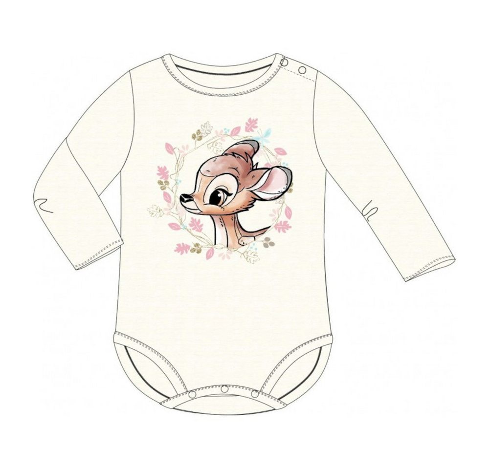 Disney Baby Langarmwickelbody Langarm-Body für Babys / Kleinkinder - Bambi Motiv - Weich & Komfortab von Disney Baby