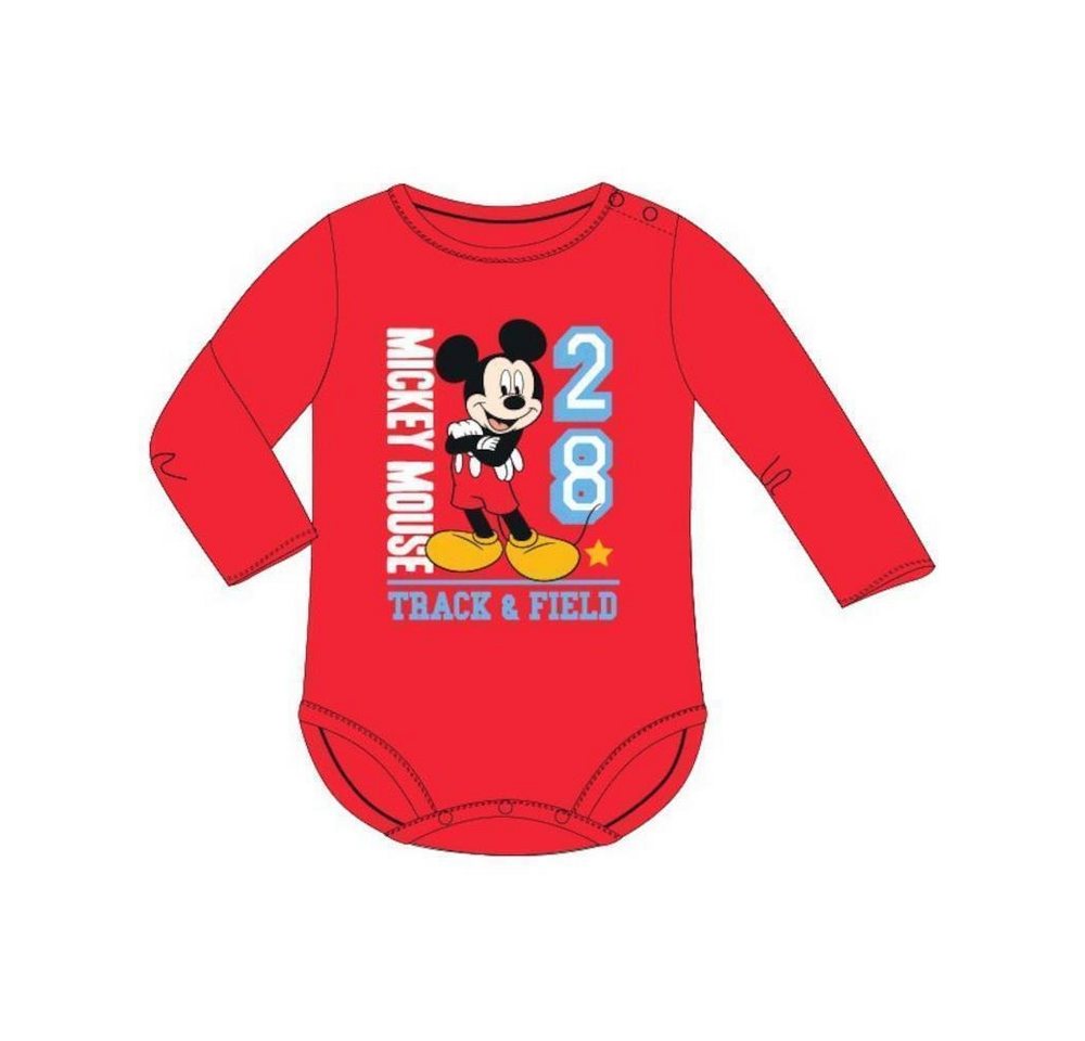 Disney Baby Langarmwickelbody Langarm-Body für Kleinkinder - Mickey Mouse Track & Field" mit niedlichem Frontprint" von Disney Baby