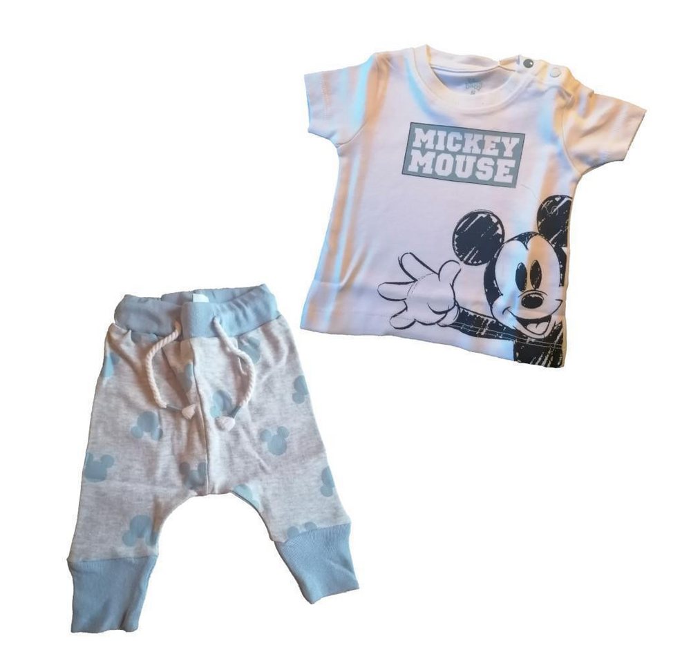 Disney Baby Shirt & Hose Baby Set Kurzarm- Shirt & lange Hose, mit Mickey Mouse Motiv (Set, 2-tlg) von Disney Baby