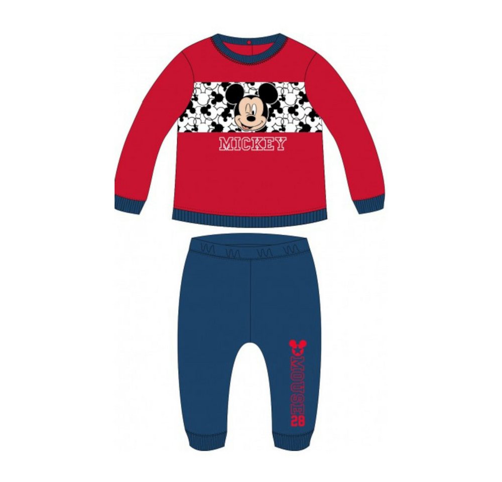 Disney Baby Shirt & Hose Mickey Mouse Baby-Bekleidungs-Set, Pullover & Hose in Rot, oder Blau (Set, 2-tlg) von Disney Baby