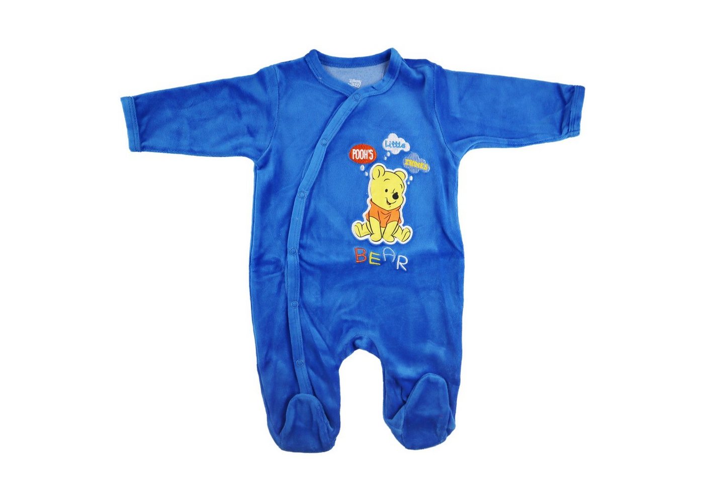 Disney Baby Strampler Disney Winnie der Pooh Baby Kleinkind Einteiler Velour Gr. 62 bis 92 von Disney Baby