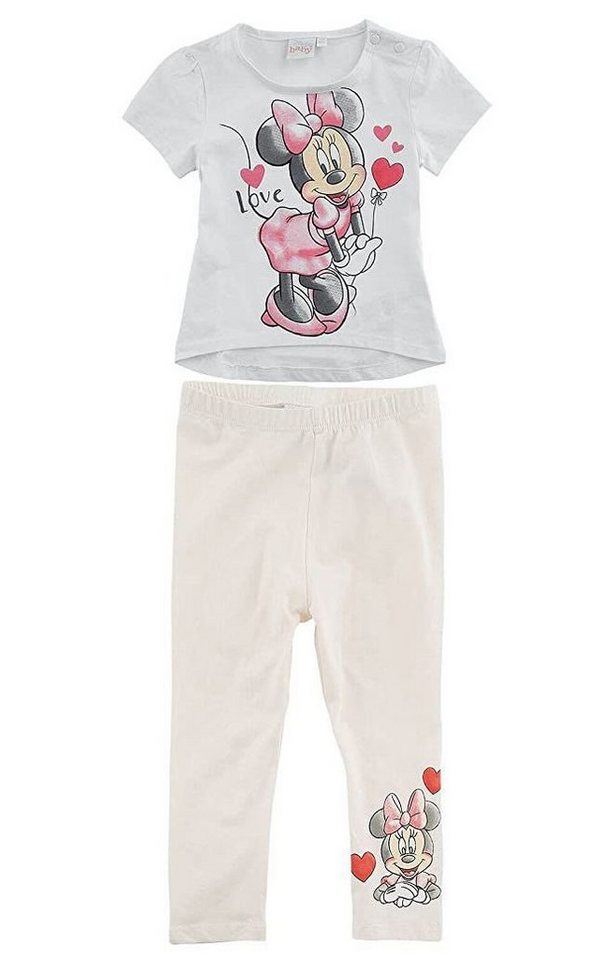 Disney Baby T-Shirt & Bermudas Minnie Mouse T-Shirt + Hose Set Mädchen Baby Set Mini Maus Gr.62 68 80 86 92 Kinder 3 6 9 12 18 24 Monate von Disney Baby