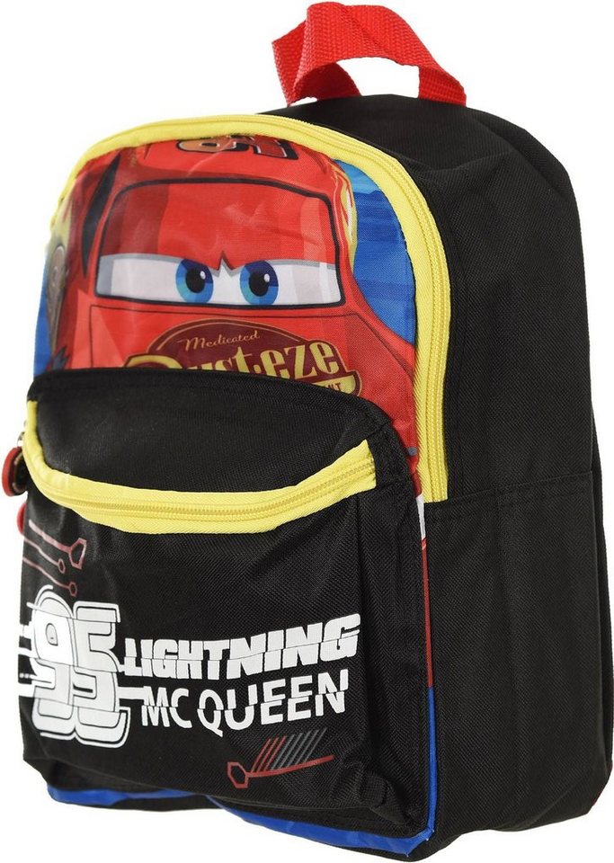 Disney Cars Kinderrucksack CARS Rucksack Kinderrucksack für Jungen und Mädchen LIGHTNING SPEED MCQUEEN KITA Schule Kindergarten Grundschule Sport Training Kindergeburtstag mit Fach für Trinkflasche, Brotdose 29X24X10 cm von Disney Cars