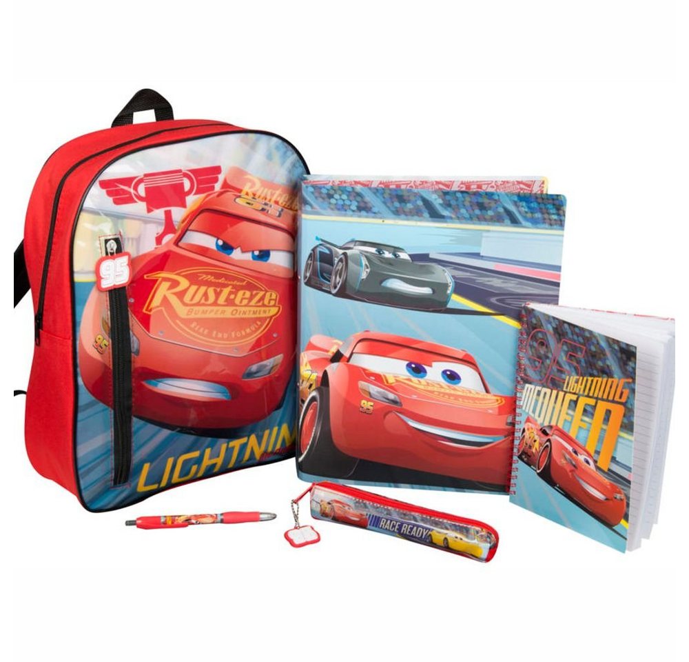 Disney Cars Kinderrucksack Gefüllter Rucksack mit Schul-Zubehör Disney Cars Kinder Tasche von Disney Cars