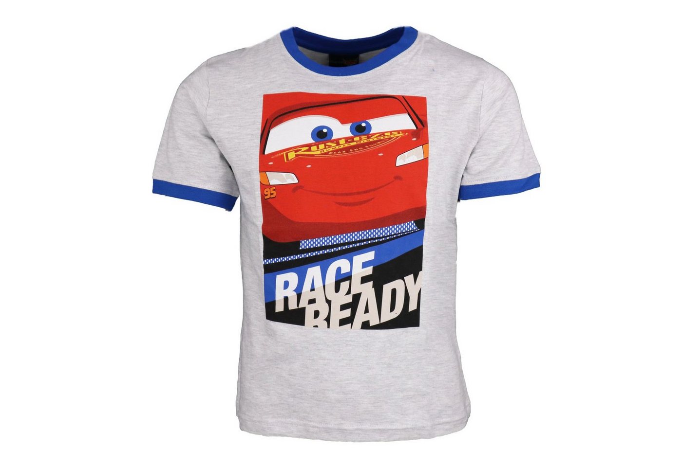 Disney Cars Print-Shirt Disney Cars Lightning MC Queen Kinder Jungen T-Shirt Gr. 98 bis 128, Grau oder Weiß von Disney Cars