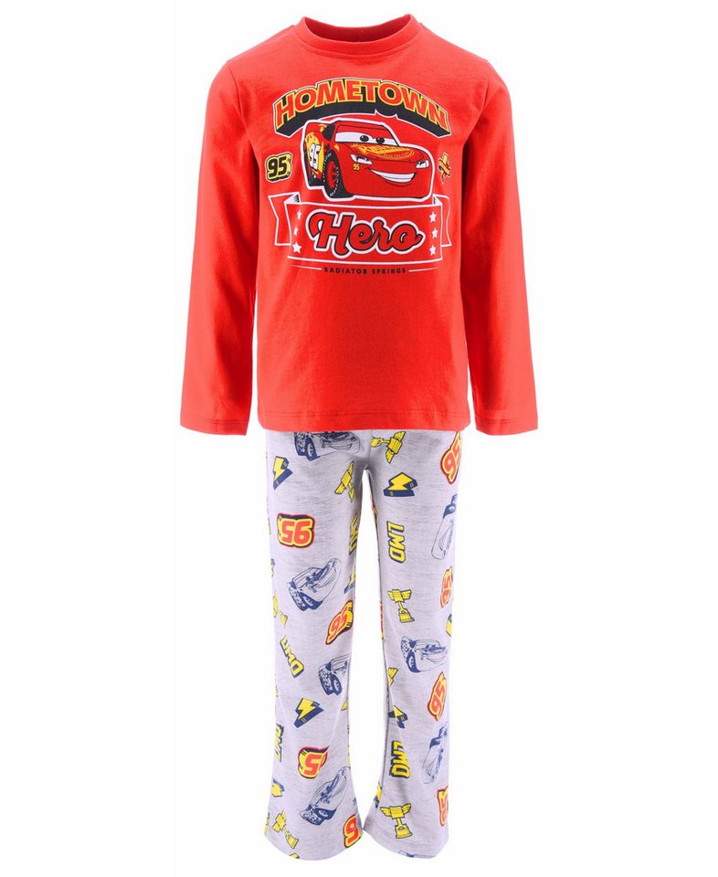 Disney Cars Schlafanzug Lightning McQueen (2 tlg) Kinder Pyjama langarm Gr. 98 - 116 cm von Disney Cars