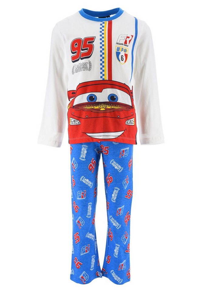 Disney Cars Schlafanzug Lightning McQueen Kinder Pyjama Jungen Schlafanzug (2 tlg) Langarm-Shirt + Schlaf-Hose von Disney Cars