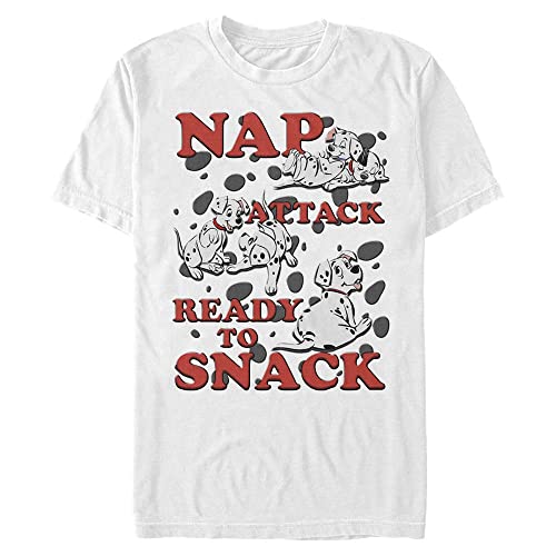 Disney Classics Unisex 101 Dalmatians-Nap Attack Snack Pups Organic Short Sleeve T-Shirt, White, XXL von Disney Classics