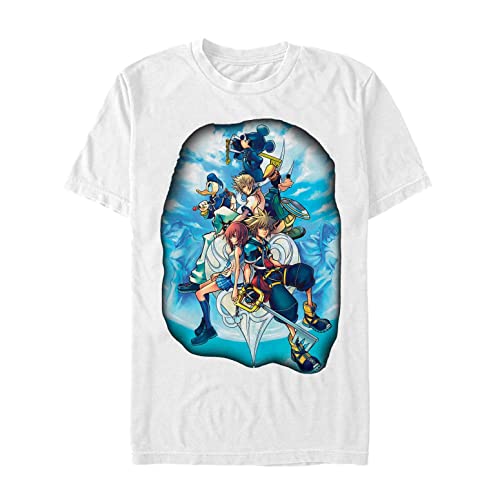 Disney Classics Unisex Kingdom Hearts-Sky Group Organic Short Sleeve T-Shirt, White, S von Disney Classics