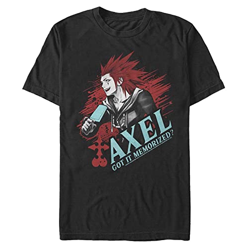 Disney Classics Unisex Kingdom Hearts-Solo Axel Organic Short Sleeve T-Shirt, Black, XXL von Disney Classics