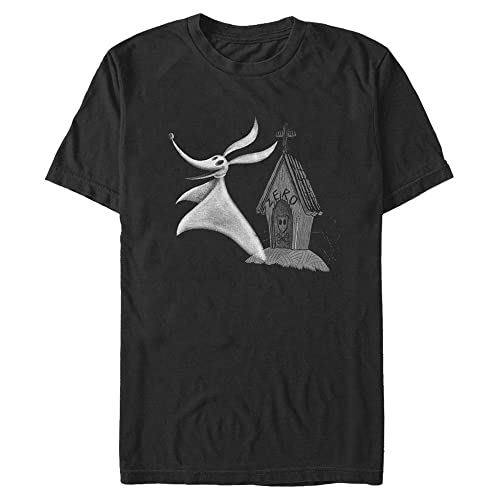 Disney Unisex Nightmare Before Christmas Zero Organic Short Sleeve T-shirt, Schwarz, S von Disney Classics