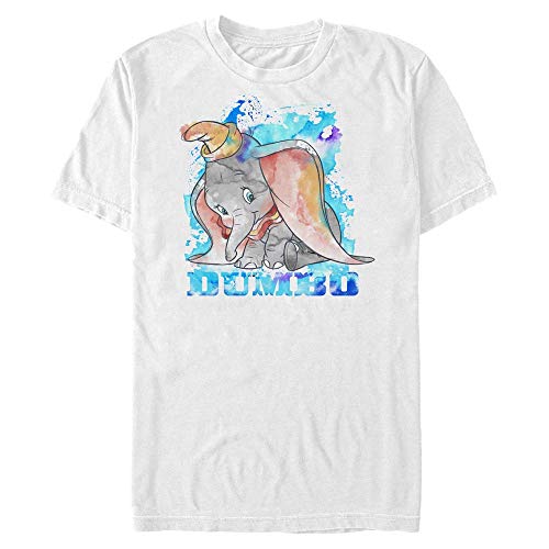 Disney Classics Unisex Watercolor Dumbo Organic Short Sleeve T-Shirt, White, L von Disney Classics