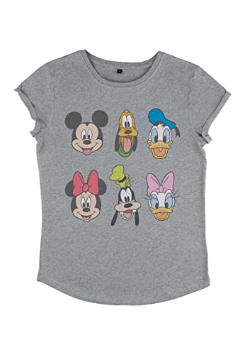 Disney Mickey Classic - Always Trending Stack Women's Rolled-sleeve Melange grey L von Disney