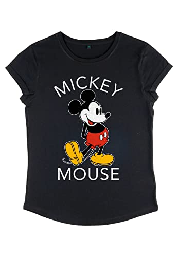 Disney Mickey Classic - Mickey Classic Women's Rolled-sleeve Black M von Disney