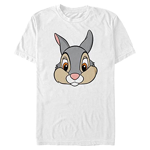 Disney Unisex Bambi Thumper Big Face Organic Short Sleeve T-shirt, Weiß, L von Disney Classics