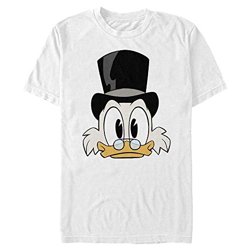 Disney Unisex Ducktales Scrooge Big Face Organic Short Sleeve T-shirt, Weiß, L von Disney Classics